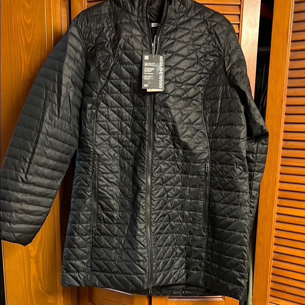 Black Quilted Long Jacket